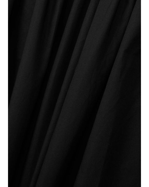 Matteau Black Off-the-shoulder Cotton-poplin Maxi Dress
