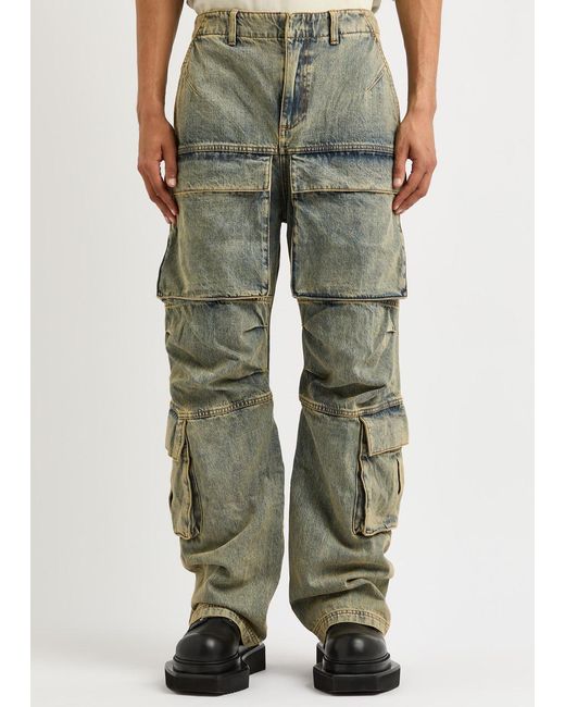 Entire studios Green Straight-Leg Cargo Jeans for men