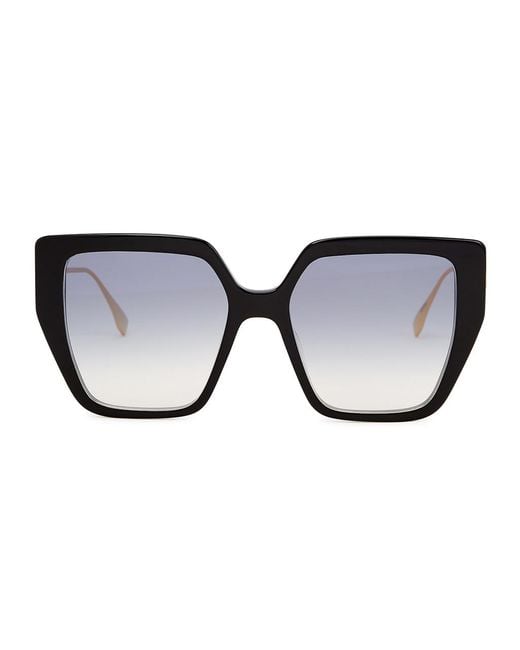 Fendi Black Oversized Sunglasses, Sunglasses, , Lenses