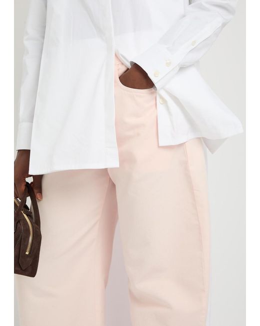 Alaïa Pink Barrel-Leg Jeans