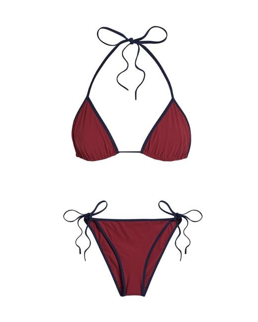 Lido Red Venti Bicolour Triangle Bikini