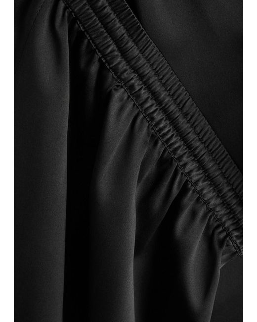 Fleur Of England Black Fleur Du Jour Silk-Satin Pyjama Trousers