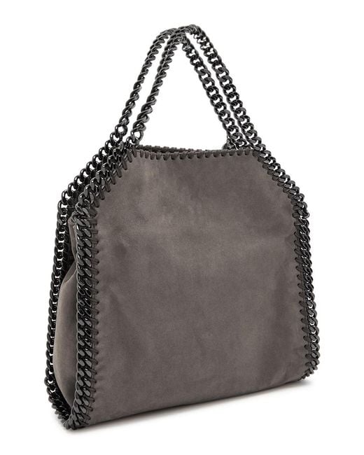 Stella McCartney Black Falabella Mini Faux Suede Top Handle Bag