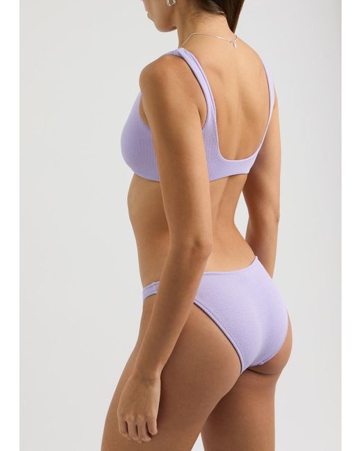 Melissa Odabash Purple Ibiza Ribbed Bikini Top