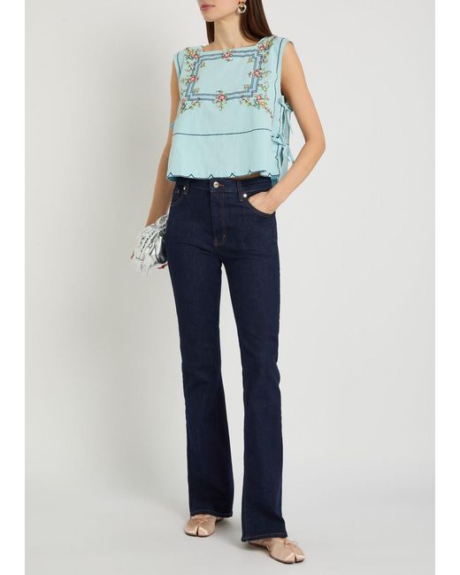 FRAME Blue The Reboot Boot-Leg Jeans