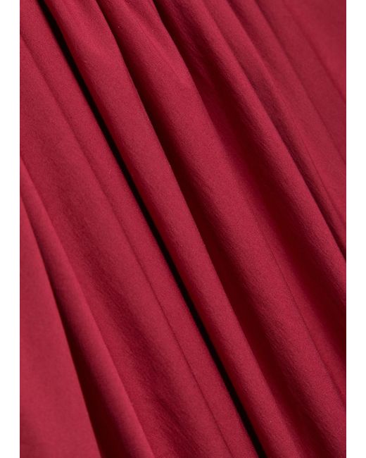Max Mara Gathered-Back Cotton-Blend Maxi Dress