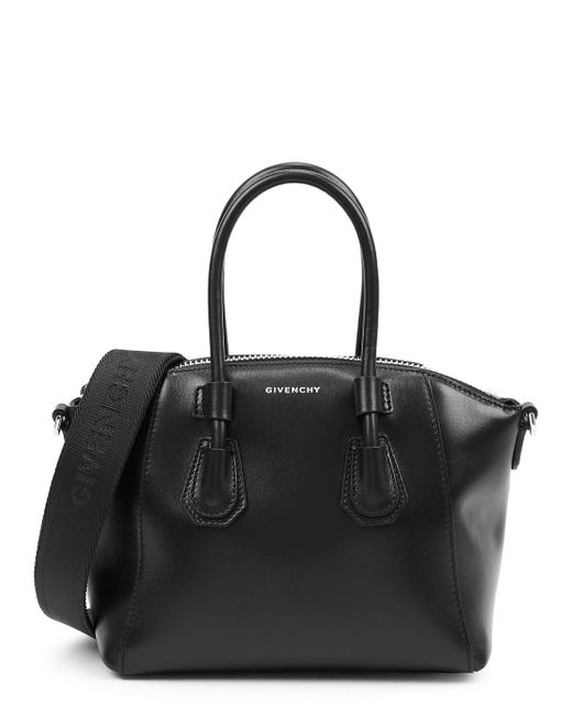 Givenchy Antigona Sport Mini Black Leather Top Handle Bag Lyst