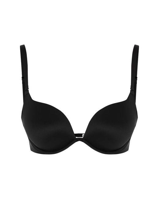 Wolford Black Sheer Touch Satin Push-up Bra