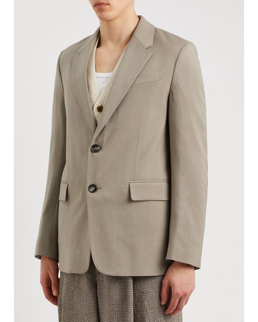 AMI Natural Single-breasted Blazer for men