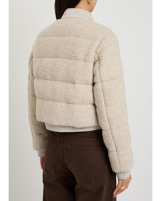 Moncler Natural Blandy Padded Bouclé Jacket