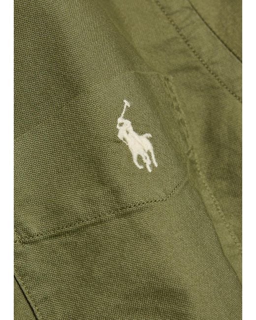 Polo Ralph Lauren Green Logo-Embroidered Cotton Shirt for men