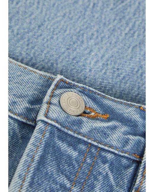 FRAME Blue The Vertical Straight-Leg Jeans