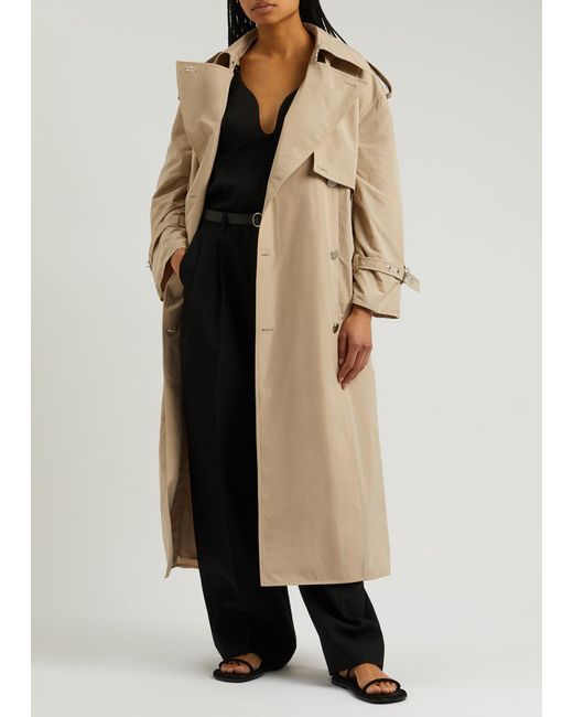 Jil Sander Natural Oversized Shell Trench Coat