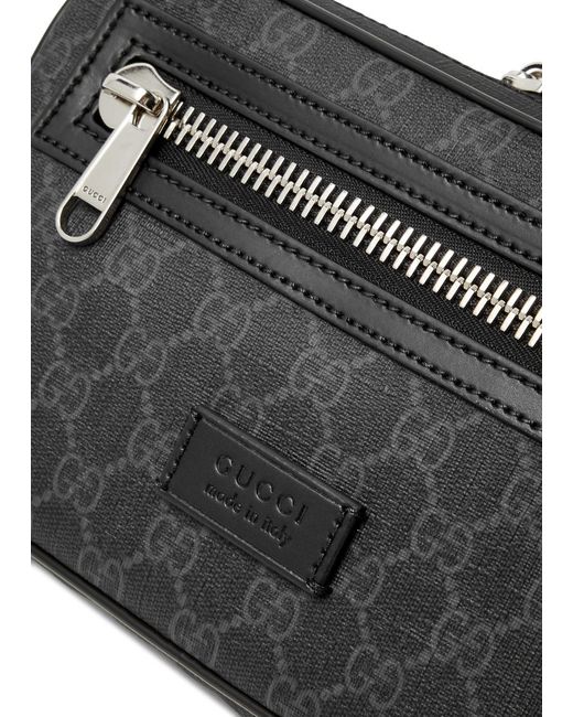 Gucci Black Ophidia gg-monogrammed Canvas Belt Bag for men