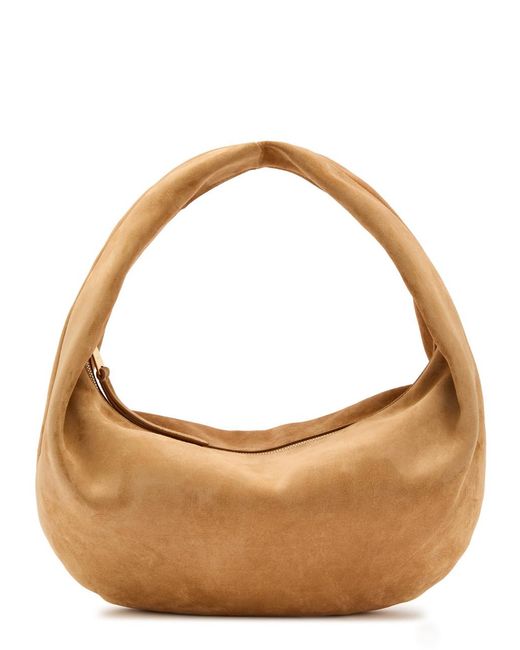 Khaite Brown Olivia Suede Top Handle Bag