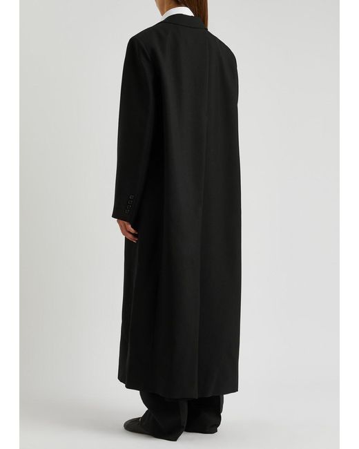 The Row Black Cheval Wool-blend Coat