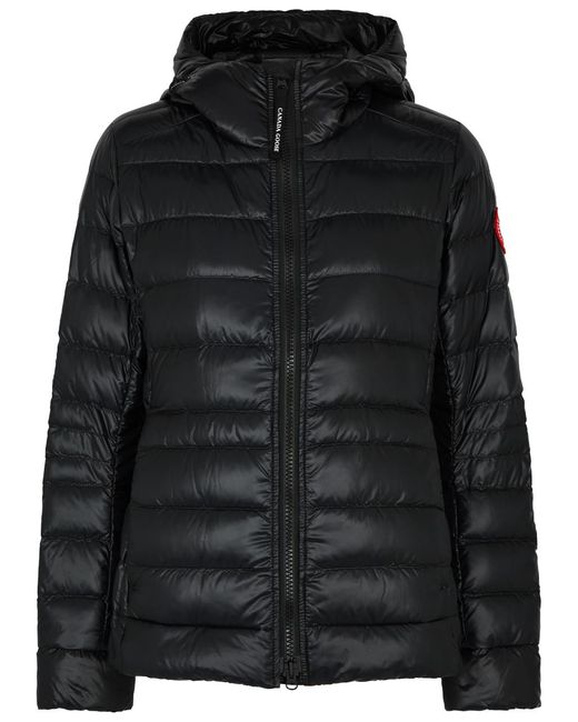 Canada Goose Black Cypress Quilted Hooded Shell Jacket