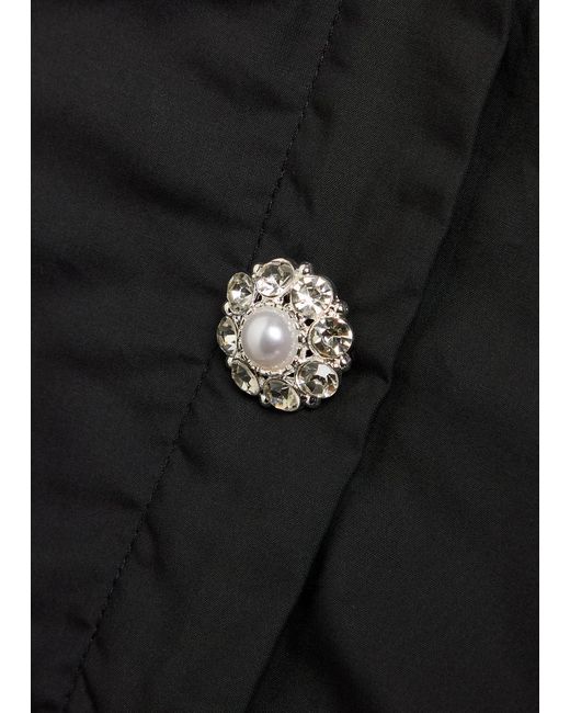 Sister Jane Black Birdie Collared Poplin Vest