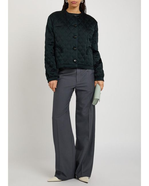 Blazé Milano Black Quilted Satin Bolero Jacket
