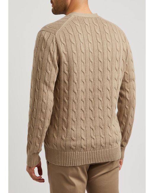 Polo Ralph Lauren Natural Cable-knit Cotton Cardigan for men