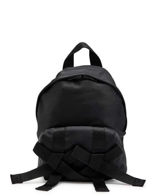 Simone Rocha Black Bow And Bead-Embellished Nylon Backpack