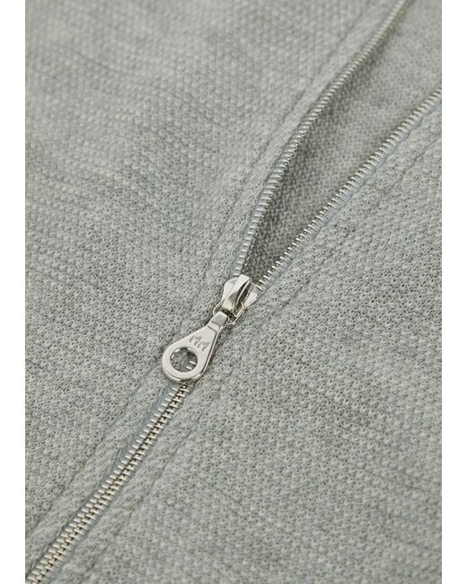 John Smedley Gray 16.Singular Fine-Knit Merino Wool Bomber Jacket for men
