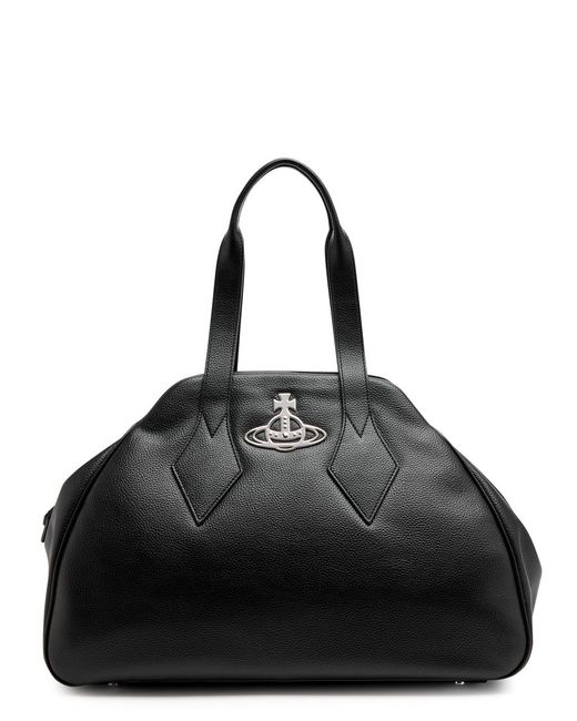 Vivienne Westwood Black Yasmine Large Faux Leather Shoulder Bag