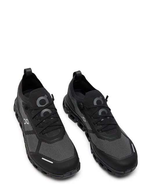 On Shoes Black Cloud 6 Versa Panelled Mesh-Knit Sneakers for men