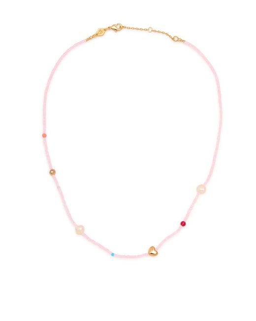 Anni Lu White Oh So Fine 18Kt-Plated Beaded Necklace