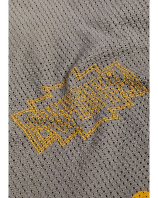 CHERRY LA Gray Mesh Motors Printed Cotton-Mesh T-Shirt for men