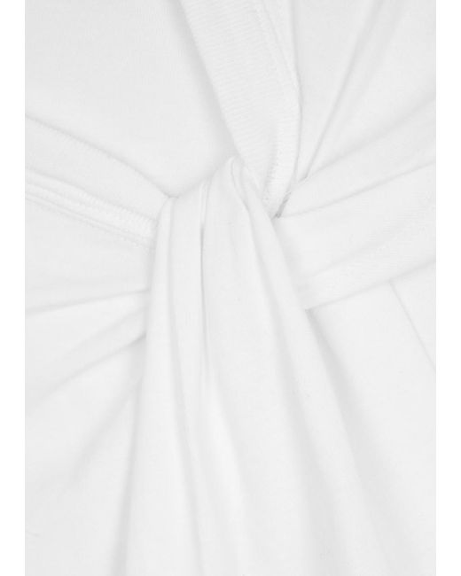 Isabel Marant White Nayda Twisted Cotton T-shirt