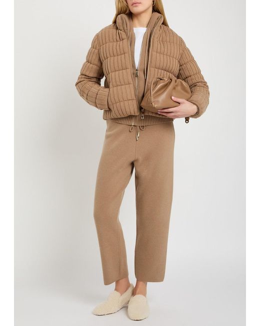 Moncler Brown Padded Wool And Cashmere-Blend Jacket