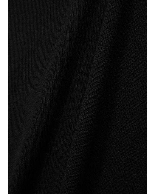 Day Birger et Mikkelsen Black Murray Asymmetric Cotton-blend Top