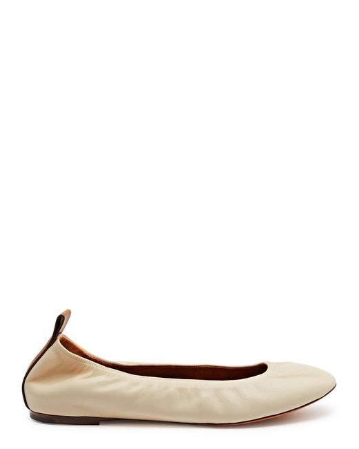 Lanvin Natural Leather Ballet Flats