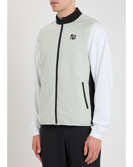 Malbon White Performance Logo-Print Shell Vest for men
