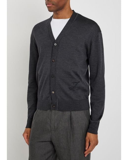 Jacquemus Blue Le Cardigan Merino Wool-Blend Cardigan for men