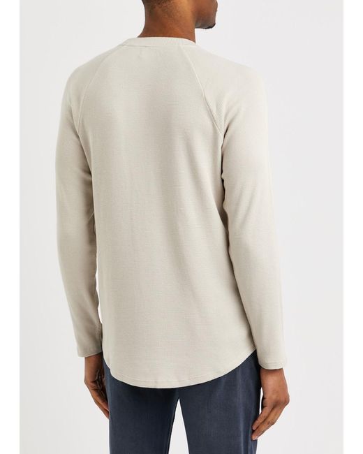 PAIGE White Abe Waffle-knit Cotton-blend Top for men
