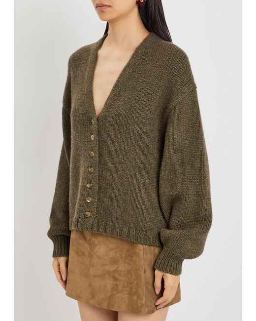 Khaite Green Axel Cashmere Cardigan