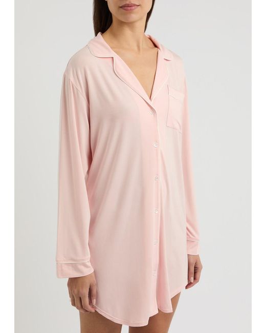 Eberjey Pink Gisele Jersey Night Shirt Dress