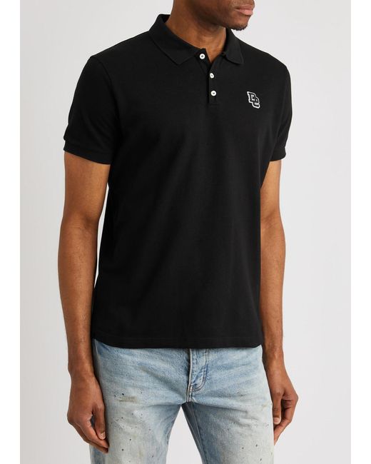 DSquared² Black Logo Piqué Cotton-blend Polo Shirt for men