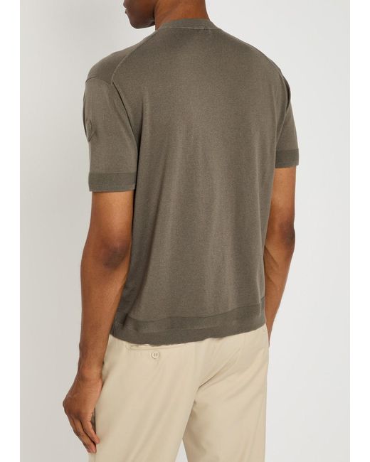 Moncler Gray Knitted T-Shirt for men