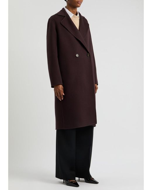 Stella McCartney Red Double-Breasted Wool Coat