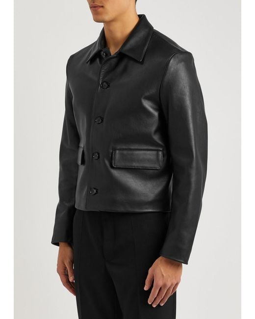 Second Layer Mad Dog Leather Jacket in Black for Men | Lyst