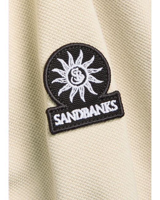 Sandbanks Natural Logo Piqué Cotton Polo Shirt for men