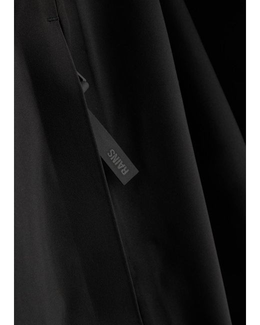 Rains Black Suva Hooded Shell Jacket for men