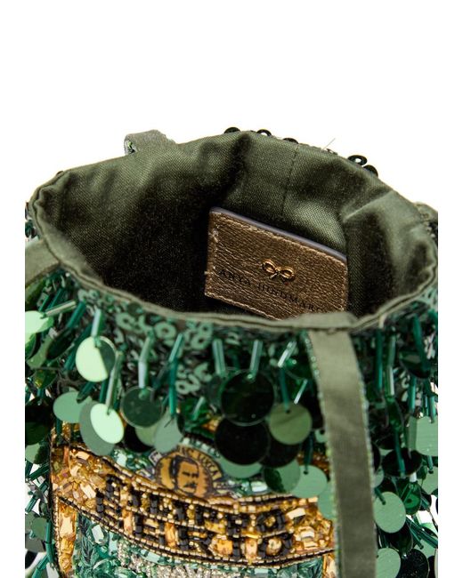 Anya Hindmarch Green Filippo Berio Embellished Top Handle Bag