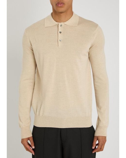 Aurélien Natural Wool Polo Shirt for men