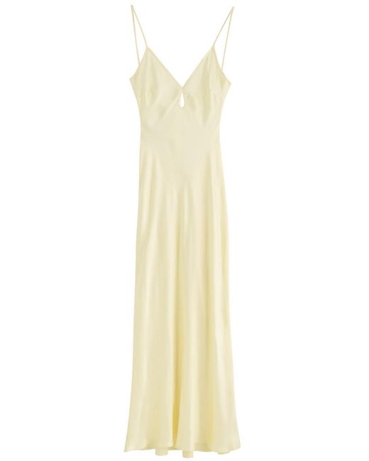 Bec & Bridge White Cedar City Satin Maxi Dress