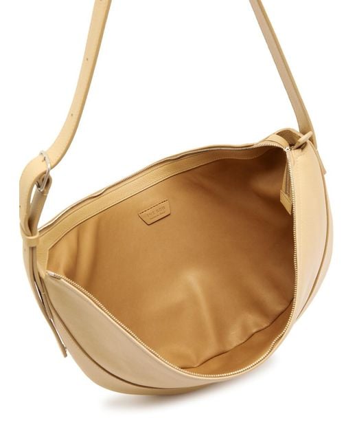 The Row Metallic Jouve Grained Leather Shoulder Bag