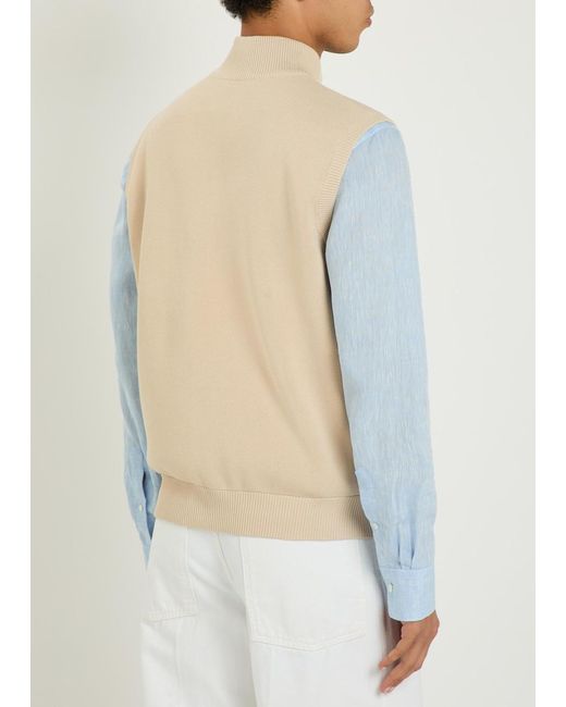 Raith Natural Davi Hybrid Panelled Stretch-Knit Gilet for men